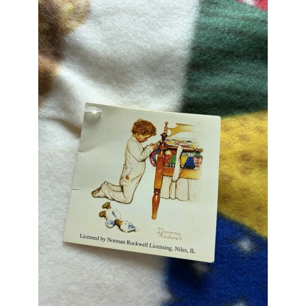 Norman Rockwell Boys Town Fleece Throw Blanket 